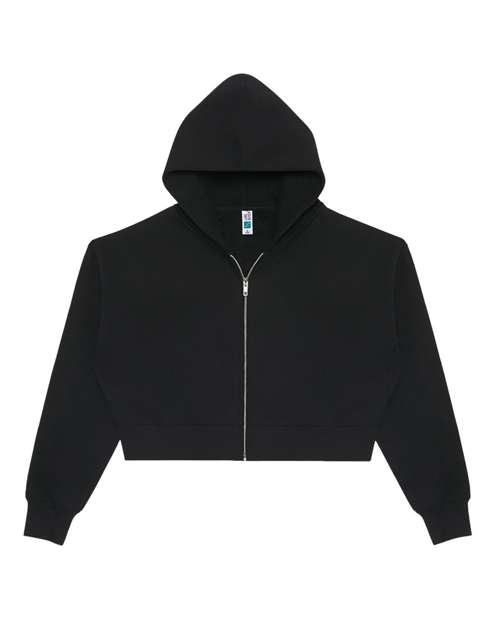 Lane Seven LS88003 - Women's Relaxed Cropped Full-Zip Hoodie Sweatshirt - Black