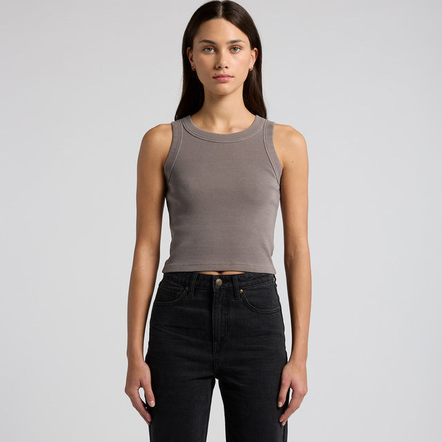 AS Colour 4035 - Wo's Faded Organic Rib Crop Tank