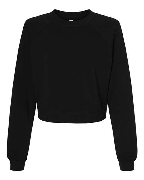 BELLA + CANVAS 7505 - Women's Crop Raglan Crewneck Sweatshirt