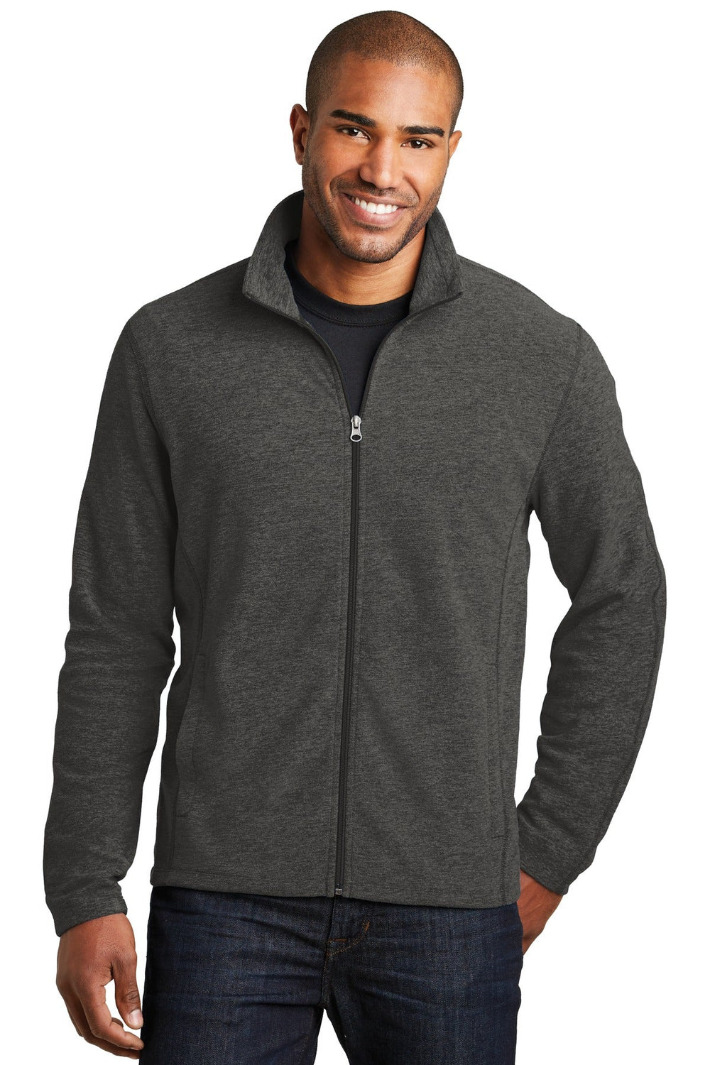 Port Authority F235 - Heather Microfleece Full-Zip Jacket