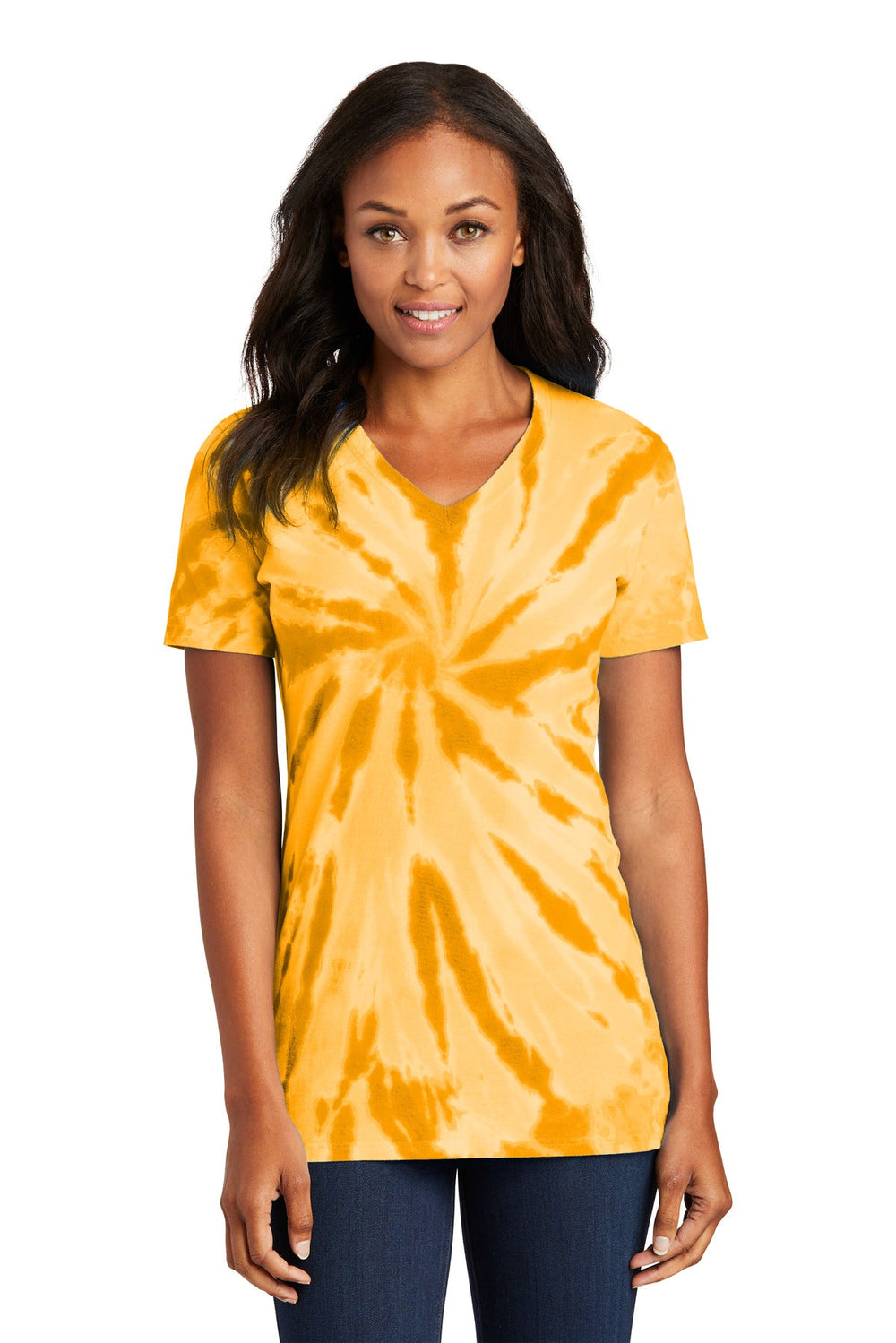 Port & Co LPC147V - Women's Tie-Dye V-Neck Tee