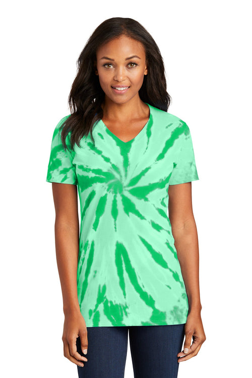 Port & Co LPC147V - Women's Tie-Dye V-Neck Tee
