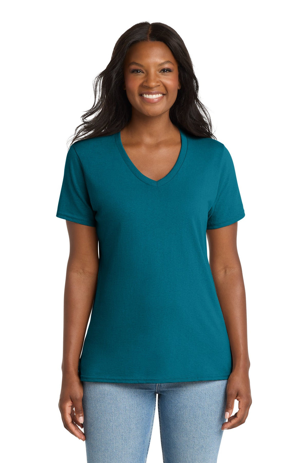 Port & Co LPC54V - Women's Core Cotton V-Neck Tee