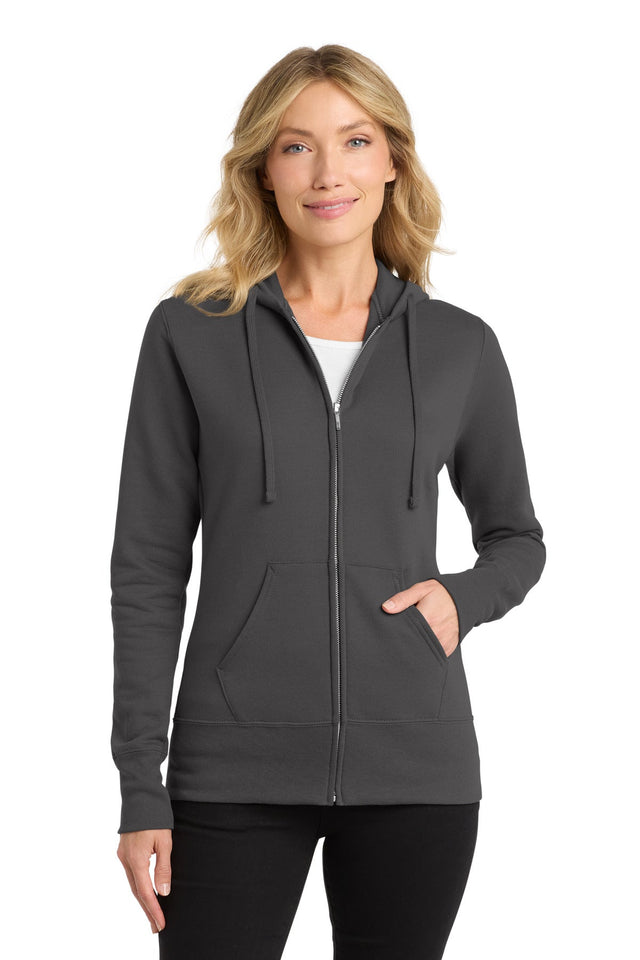 Port & Company LPC78ZH - Women's Core Fleece Full-Zip Hooded Sweatshirt