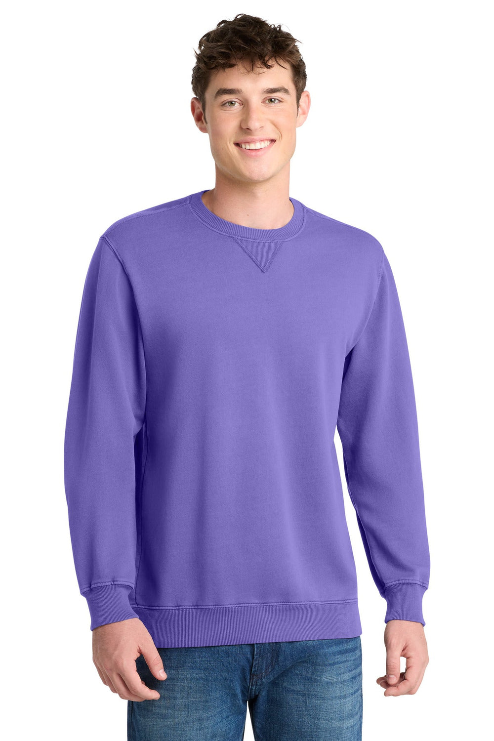 Port & Co PC098 - Beach Wash Garment-Dyed Crewneck Sweatshirt