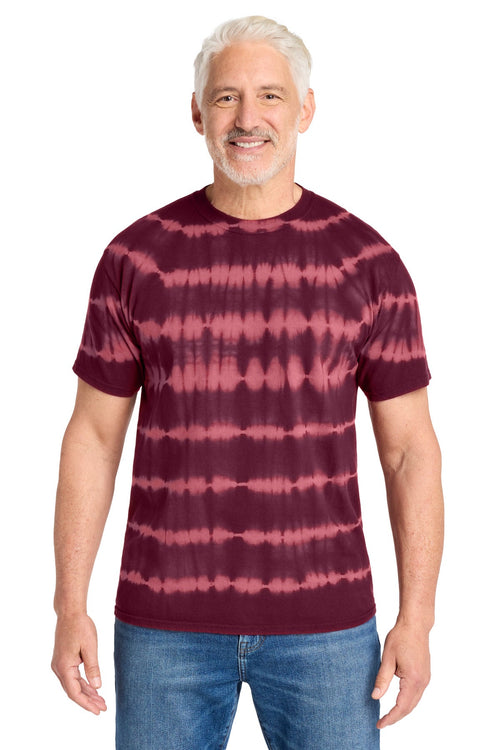 Port & Co PC142 - Allover Stripe Tie-Dye Tee