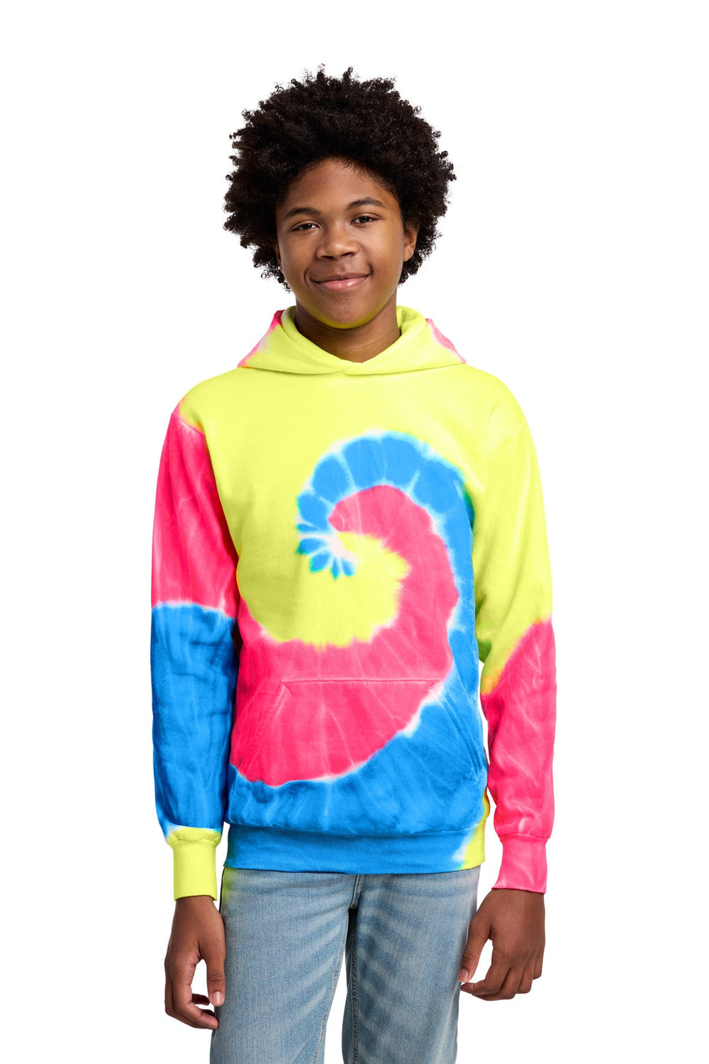Port & Co PC146Y - Youth Tie-Dye Pullover Hooded Sweatshirt