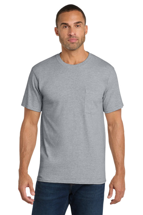 Port & Co PC54P - Core Cotton Pocket Tee