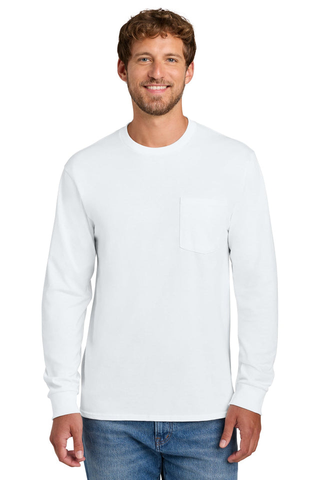 Port & Company PC61LSPT - Tall Long Sleeve Essential Pocket Tee