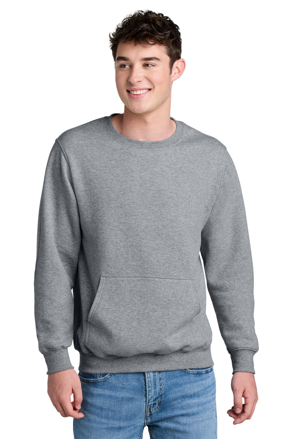 Port & Co PC78PKT - Core Fleece Crewneck Pocket Sweatshirt