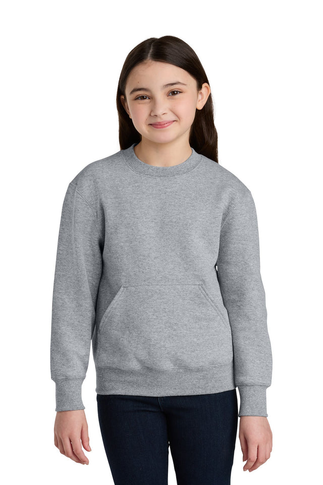 Port & Company PC78YPKT - Youth Core Fleece Crewneck Pocket Sweatshirt