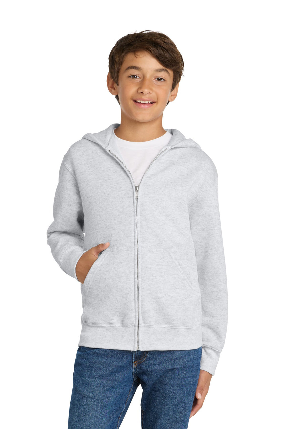 Port & Co PC78YZH - Youth Core Fleece Full-Zip Hooded Sweatshirt