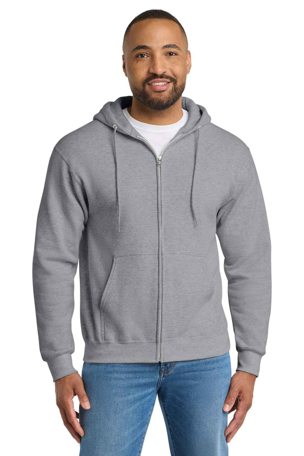 Port & Co PC90ZH - Essential Fleece Full-Zip Hooded Sweatshirt