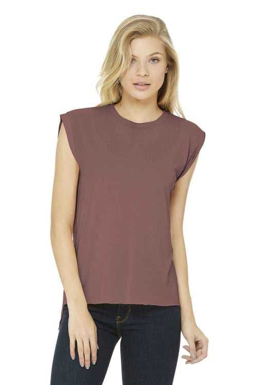 Bella + Canvas BC8804 - BELLA+CANVAS Women's Flowy Muscle Tee with Rolled Cuffs