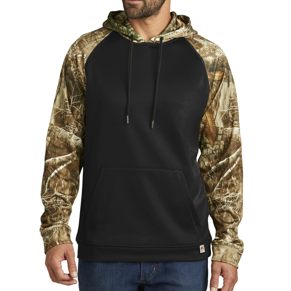 Russell Outdoors RU451 - Realtree ® Performance Colorblock Pullover Hoodie - Black/Realtree Edge