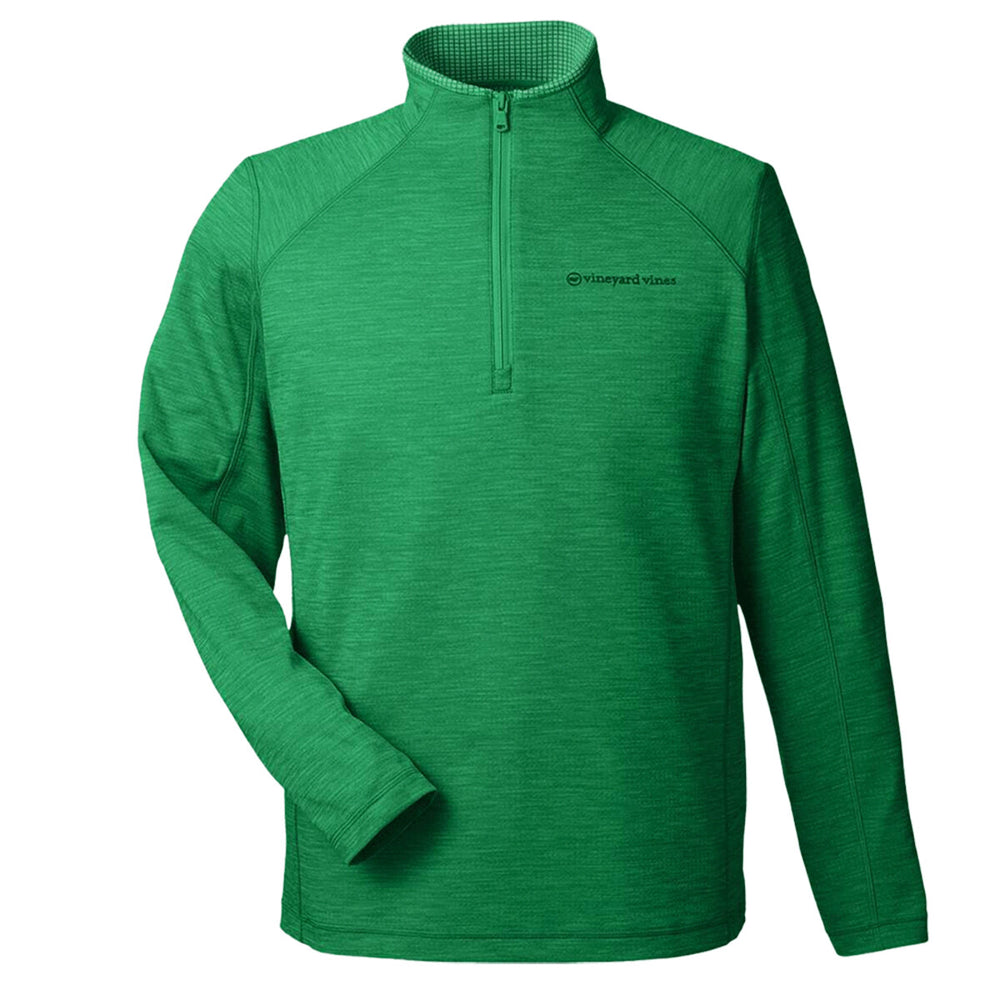 vineyard vines K002709 - Men's Sankaty Quarter-Zip Pullover - Collegiate Green