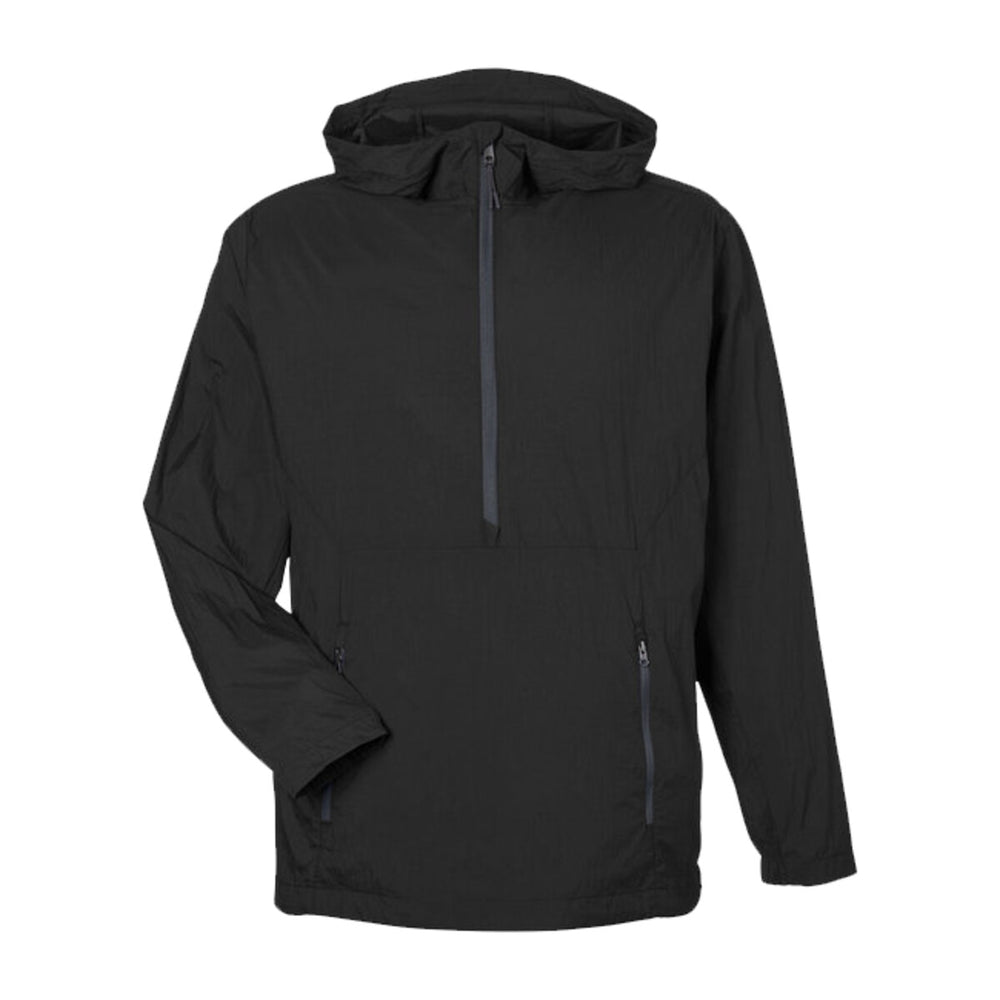 North End NE810 - Men's Aura Lightweight Packable Anorak - Black/Carbon