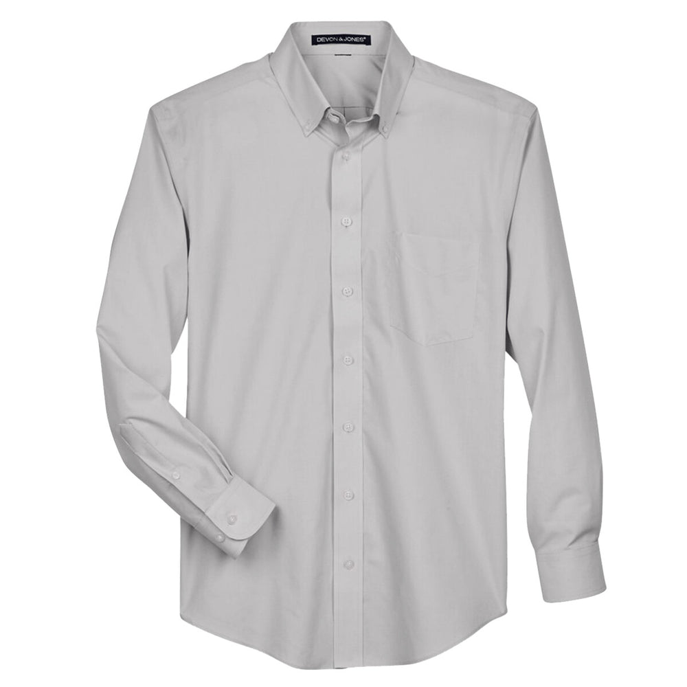 Devon & Jones D620 - Men's Crown Collection® Broadcloth Woven Dress Shirt - Silver