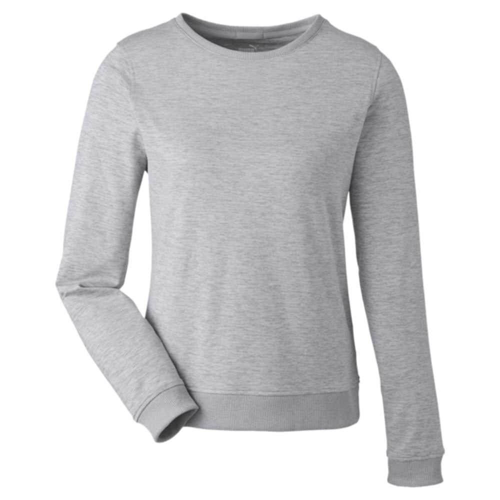 Puma Golf 599267 - Women's Cloudspun Crewneck Sweatshirt - Light Grey Heather