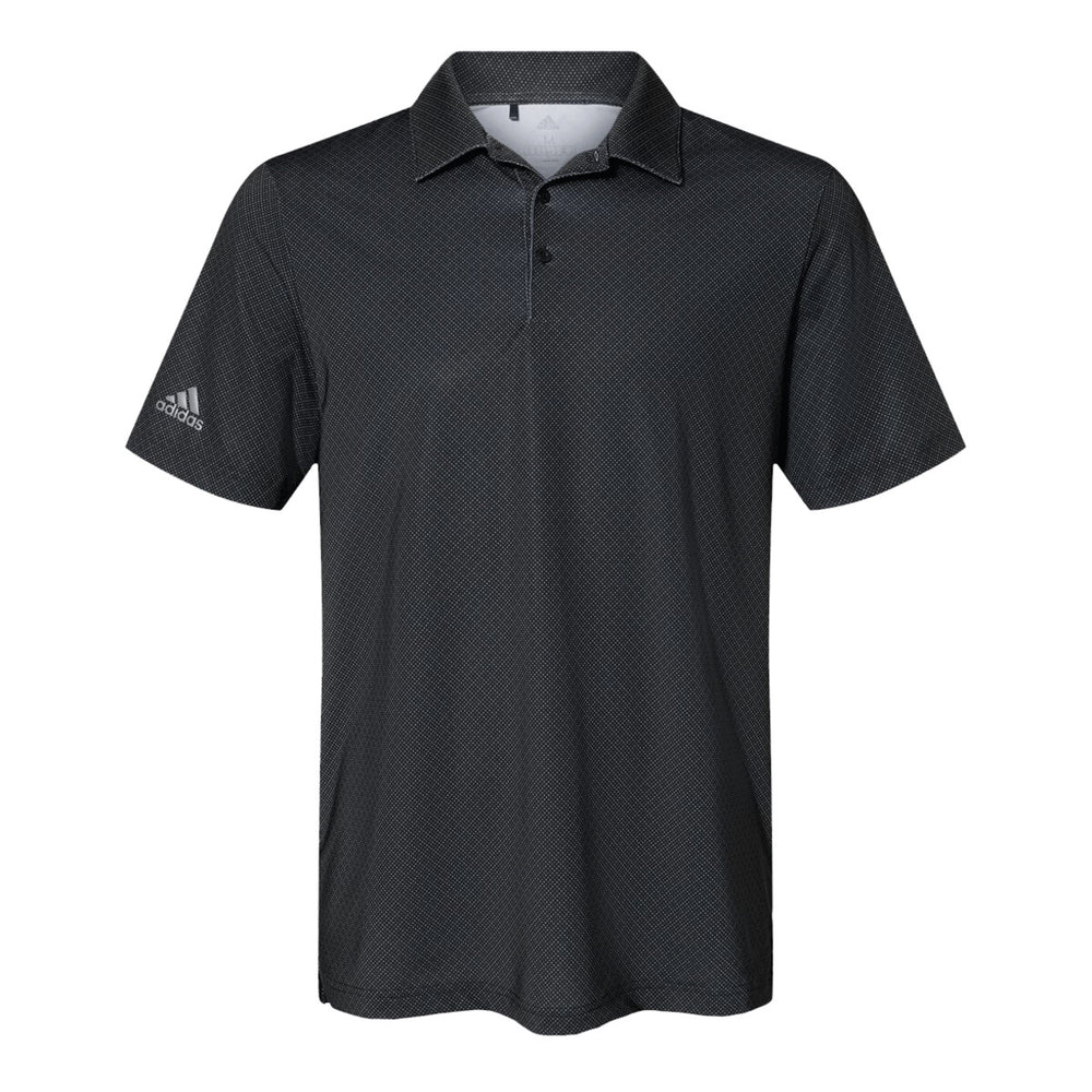 Adidas A498 - Men's Ultimate365 Diamond Dot Print Polo - Black/White/Grey Three