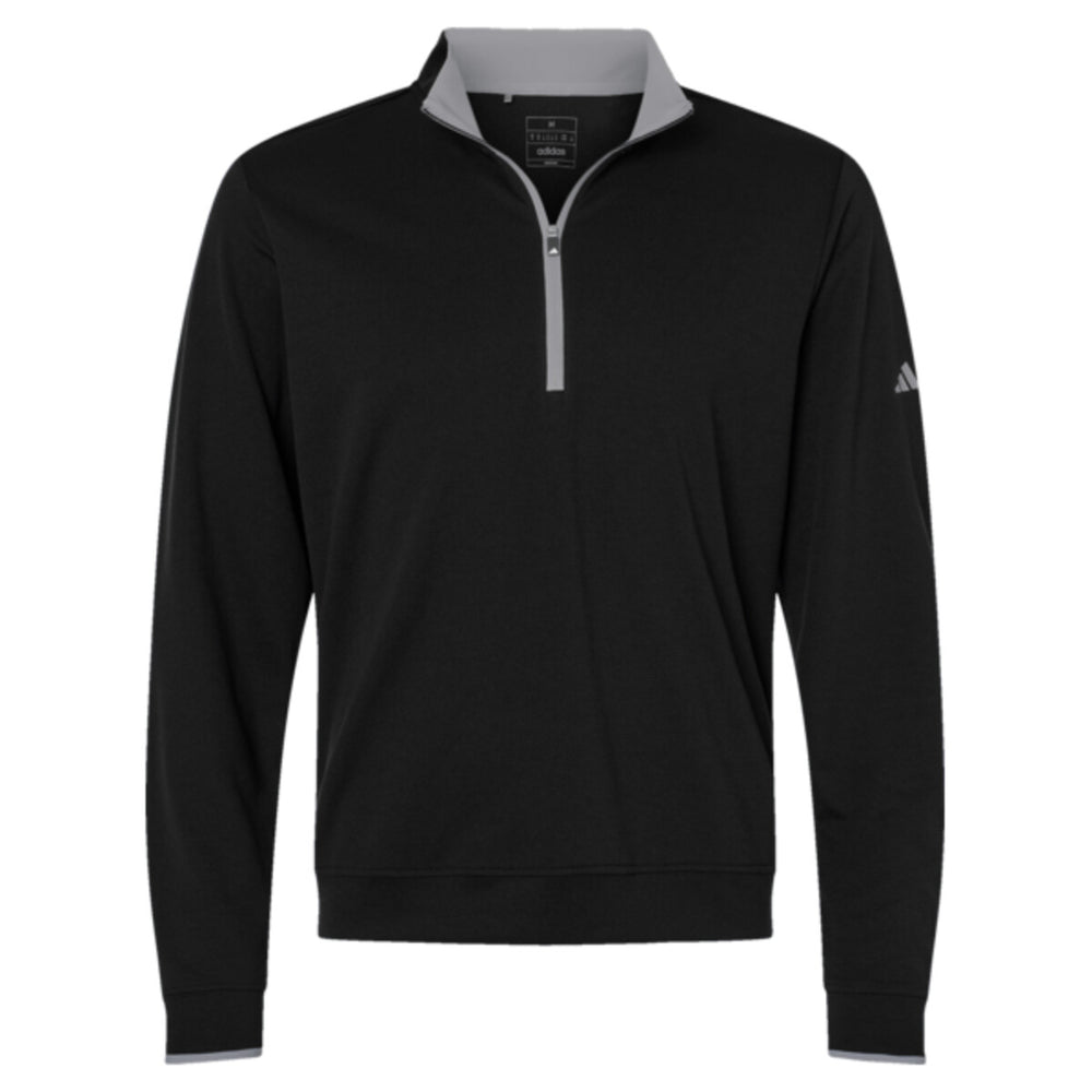 Adidas A2002 - Men's Performance Lightweight Quarter-Zip Pullover - Black/Grey Three