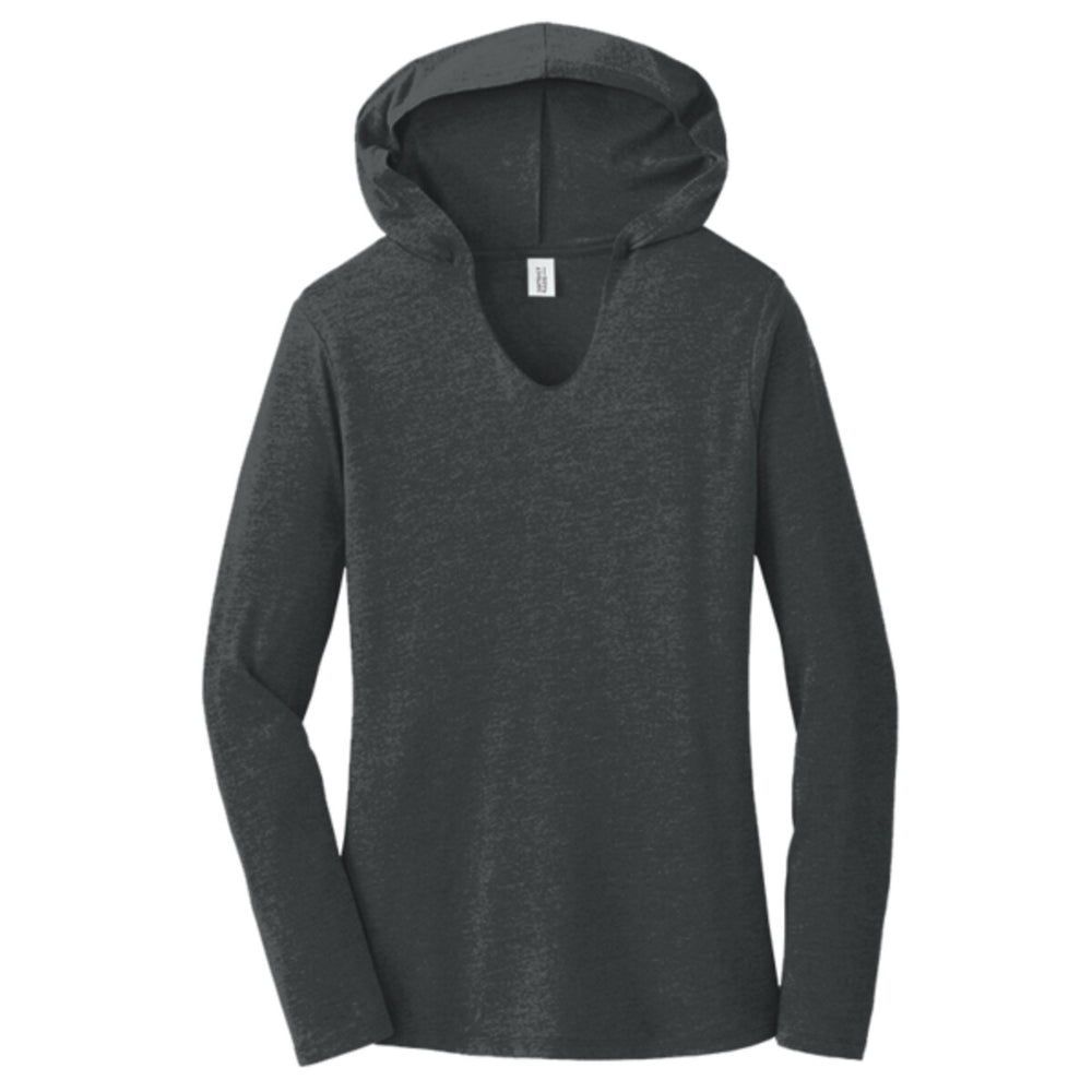 District DM139L - Women's Perfect Tri ® Long Sleeve Hoodie - Black Frost
