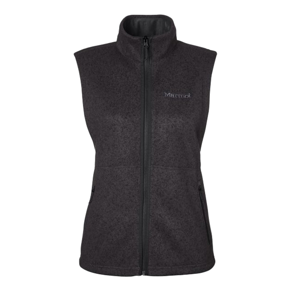 Marmot M16251 - Women's Drop Line Fleece Vest - Black Heather