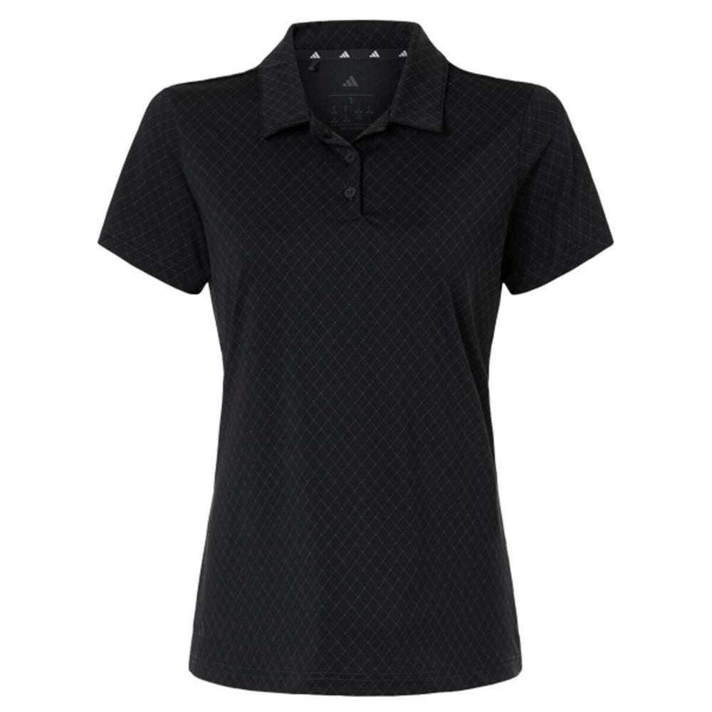 Adidas A717 - Women's 4-Way Stretch Printed Polo - Carbon