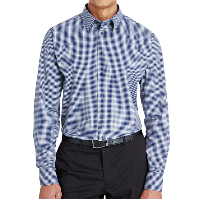 Devon & Jones DG535 - Men's CrownLux Performance® Tonal Mini Check Woven Dress Shirt