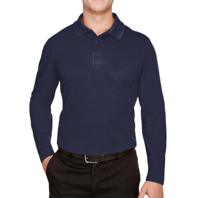 Devon & Jones DG20LT - Men's Tall CrownLux Performance® Plaited Long Sleeve Polo