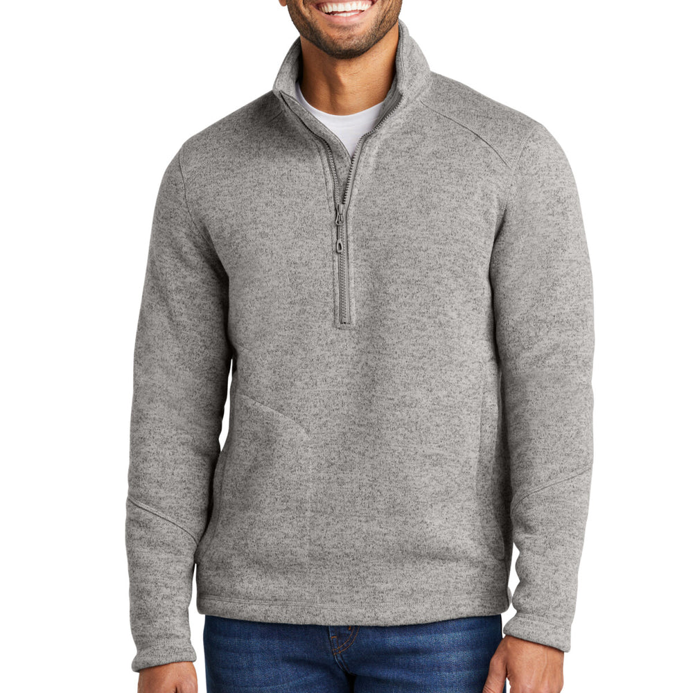 Port Authority F426 - Arc Sweater Fleece 1/4 Zip - Deep Smoke Heather