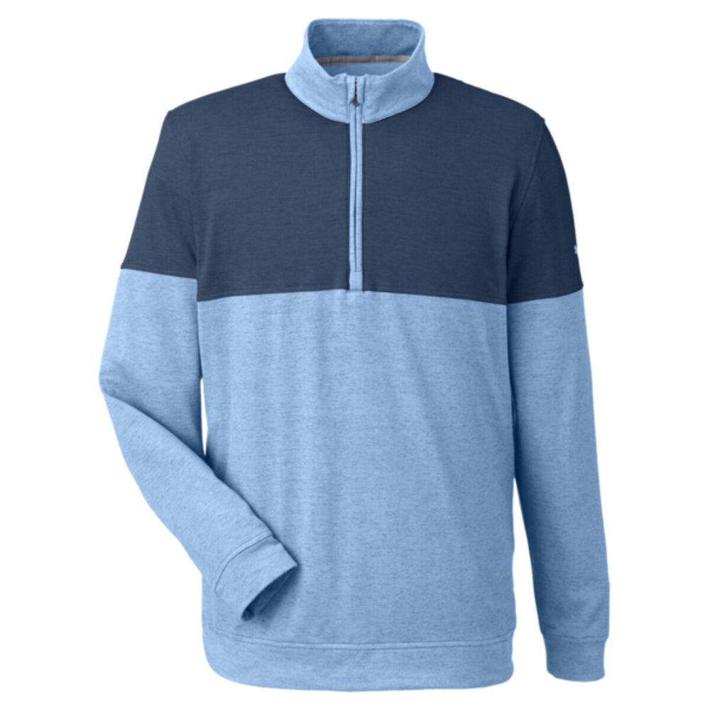 Puma Golf 595803 - Men's Cloudspun Warm Up Quarter-Zip Pullover - Blue Bell/Dark Denim