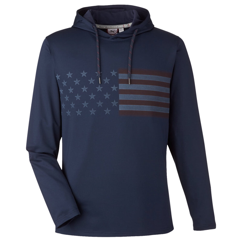 Puma Golf 537474 - Men's Volition Patriotic Hooded Pullover - Navy Blazer