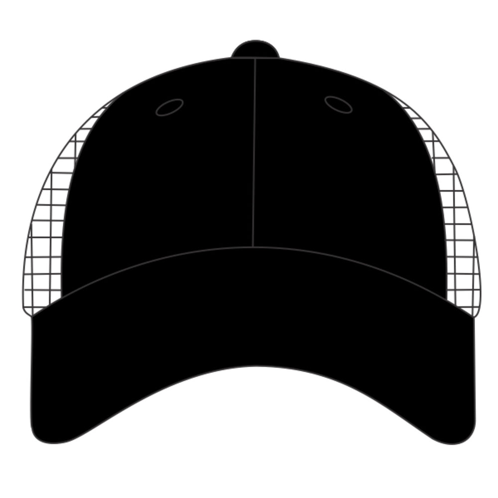 YP Classics 6606R - Sustainable Retro Trucker Cap - Black/White