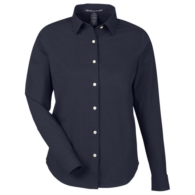 Devon & Jones DG505W - Women's CrownLux Performance® Spencer Poplin Dress Shirt