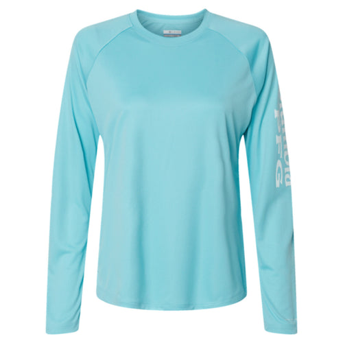 Columbia 212485 - Women's PFG Tidal Tee™ II Long Sleeve - Clear Blue/White