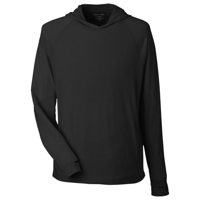 North End NE105 - Unisex JAQ Stretch Performance Hooded Long Sleeve T-Shirt