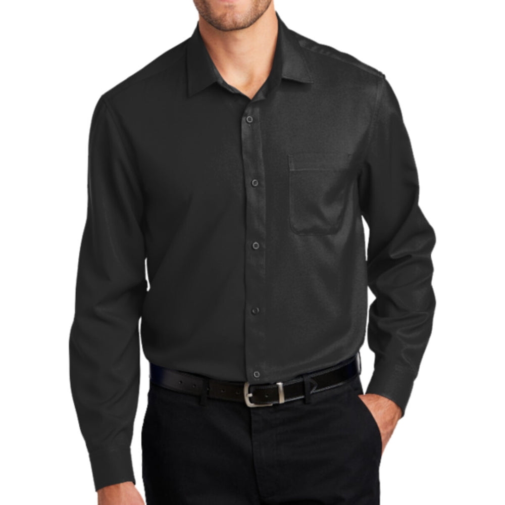 Port Authority W401 - Long Sleeve Performance Staff Shirt - Black