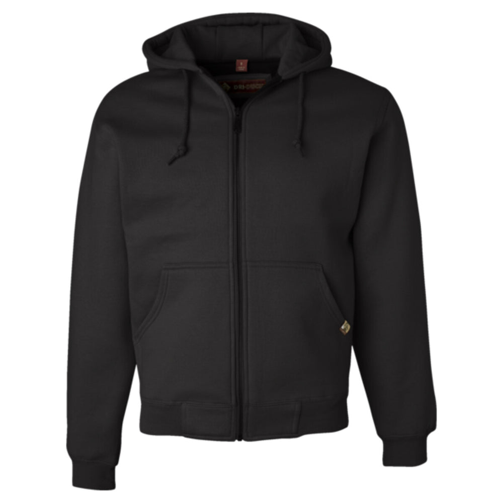 DRI DUCK 7033 - Men's Crossfire Heavyweight Power Fleece Hooded Jacket with Thermal Lining - Black