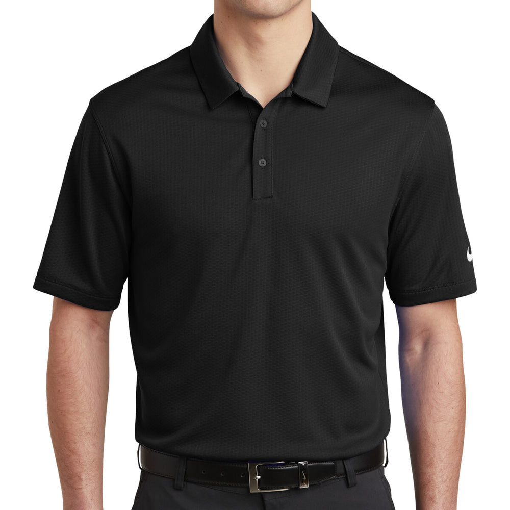 Nike NKAH6266 - Dri FIT Hex Textured Polo - Black
