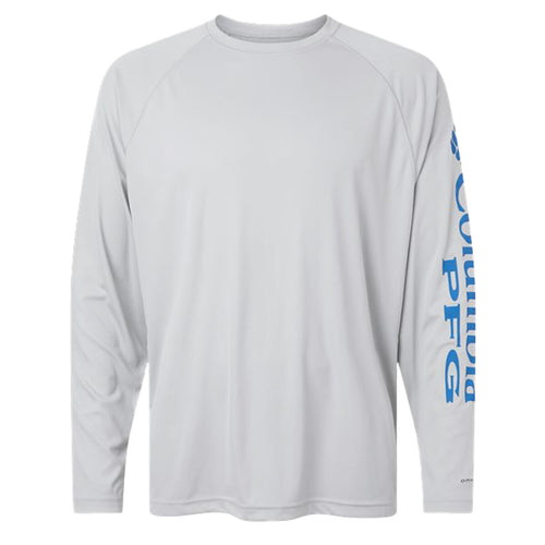 Columbia 212472 - Men's PFG Terminal Tackle™ Long Sleeve T-Shirt - Cool Grey/Vivid Blue
