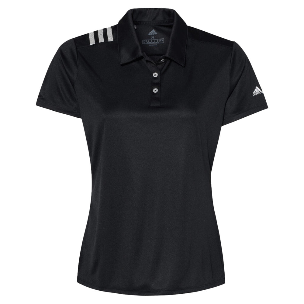 Adidas A325 - Women's 3-Stripes Shoulder Polo - Black/White