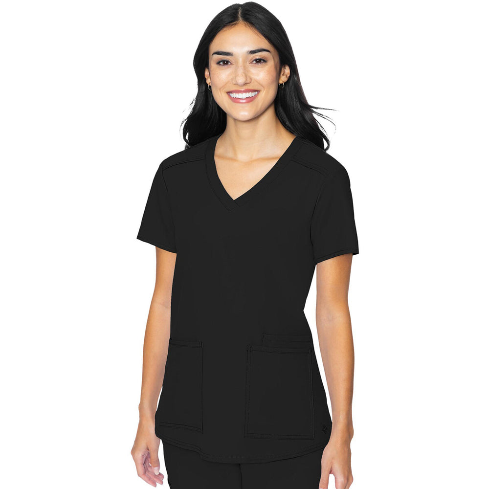 Med Couture MC2411 - 3 Pocket Top - Black