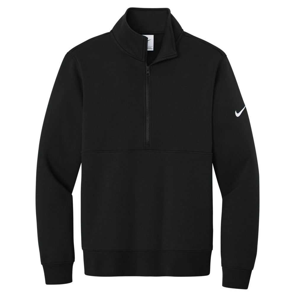 Nike NKDX6718 - Club Fleece Sleeve Swoosh 1/2 Zip - Black