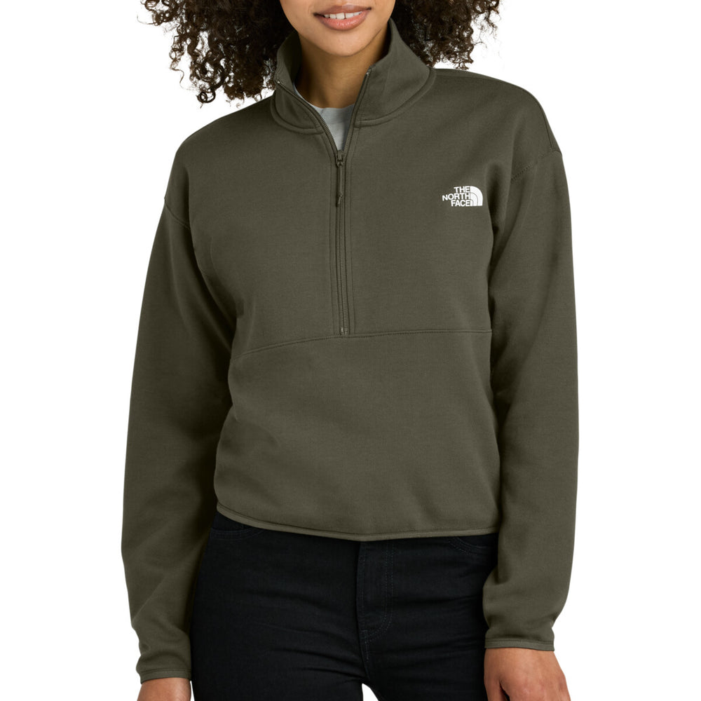 The North Face NF0A8C5H - Women's Double Knit 1/2 Zip Fleece - New Taupe Green