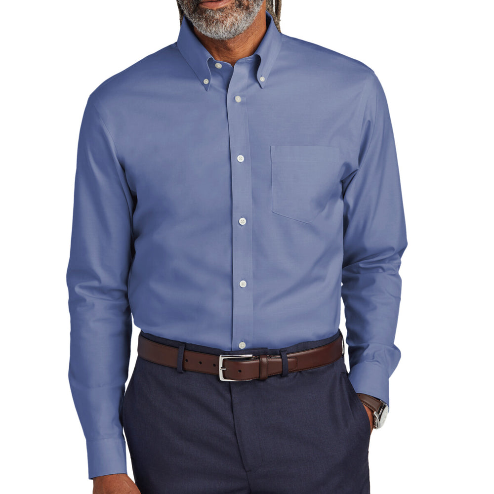 Brooks Brothers BB18000 - Wrinkle Free Stretch Pinpoint Shirt - Cobalt Blue