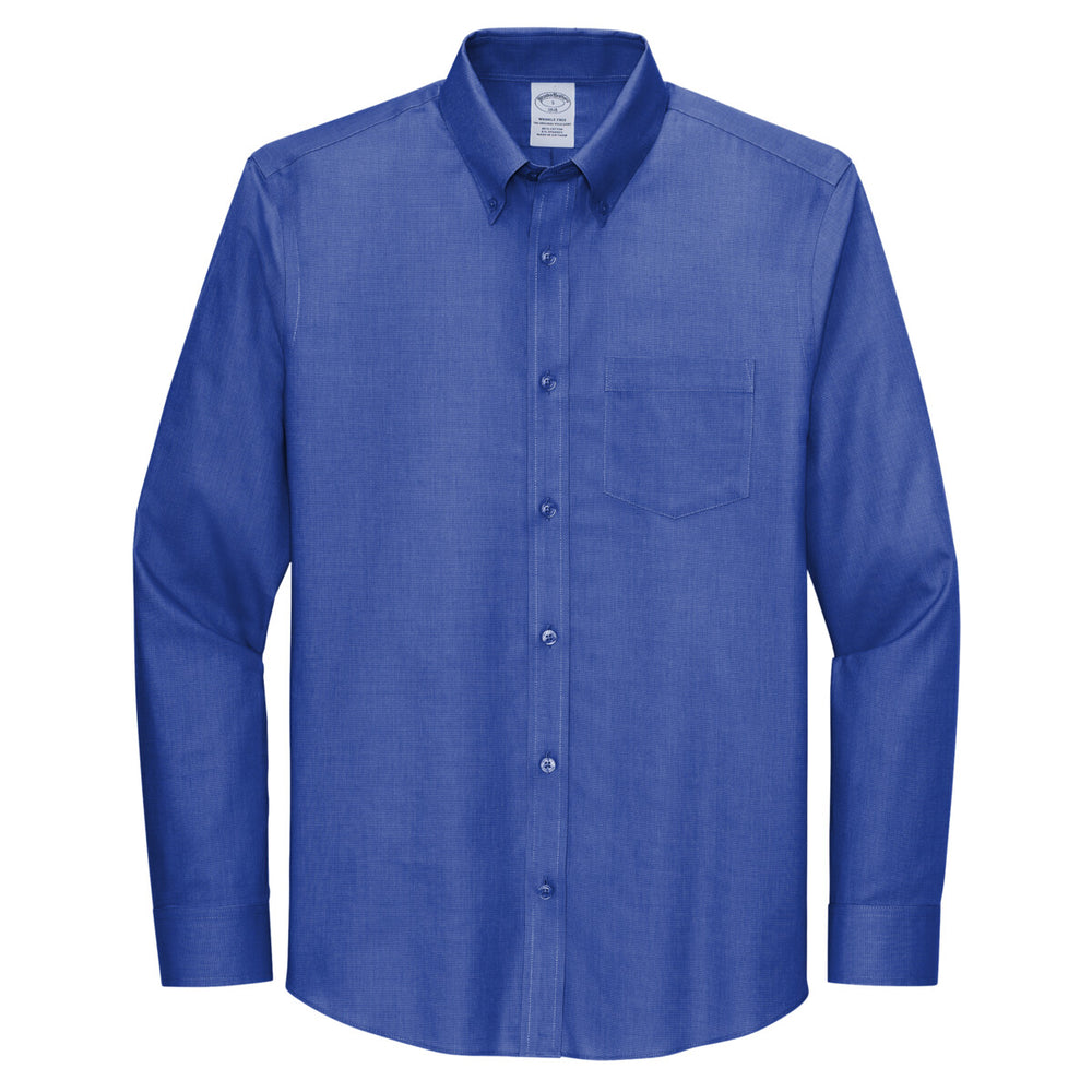 Brooks Brothers TBB18002 - Tall Wrinkle Free Stretch Nailhead Shirt - Cobalt Blue