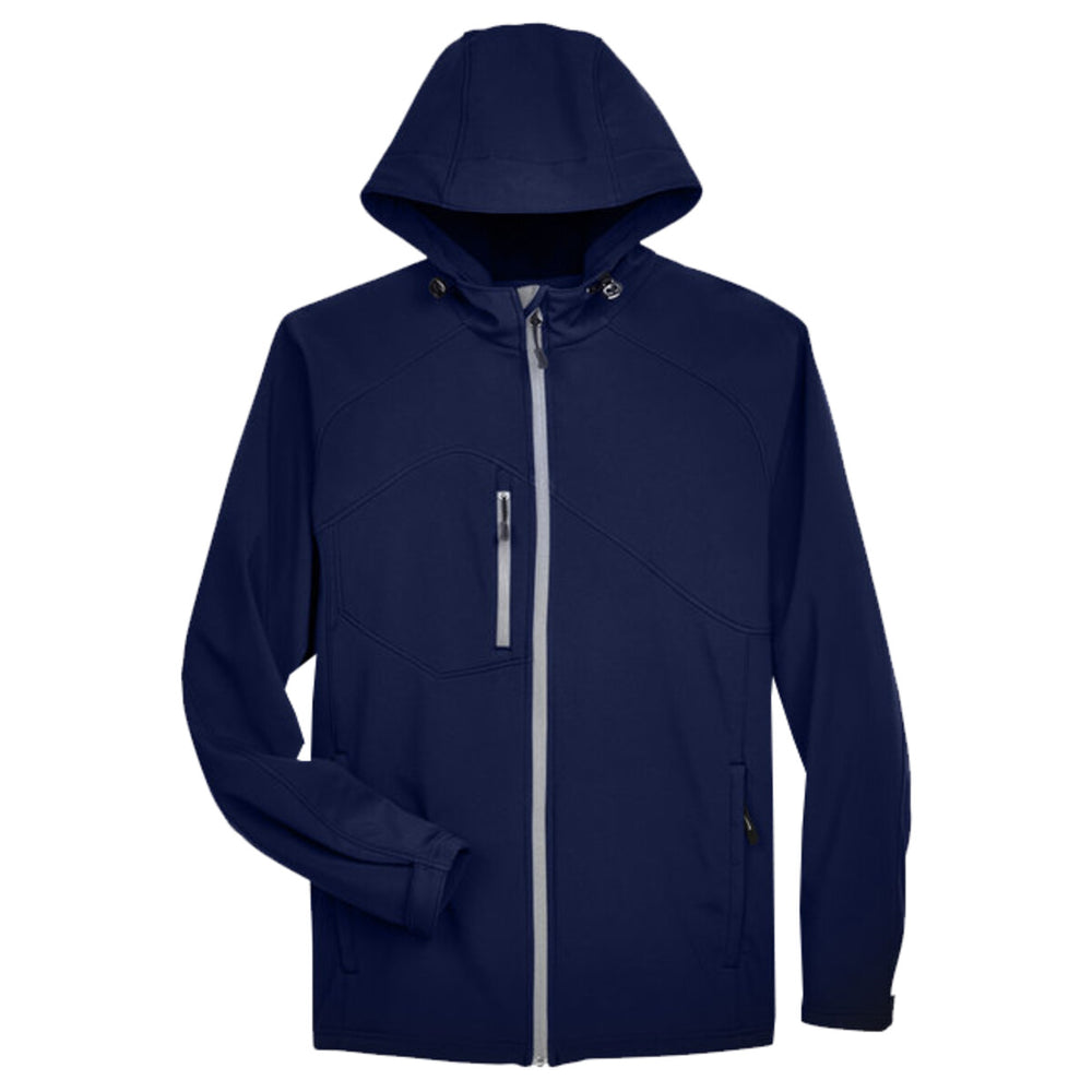 North End 88166 - Men's Prospect Two-Layer Fleece Bonded Soft Shell Hooded Jacket - Classic Navy