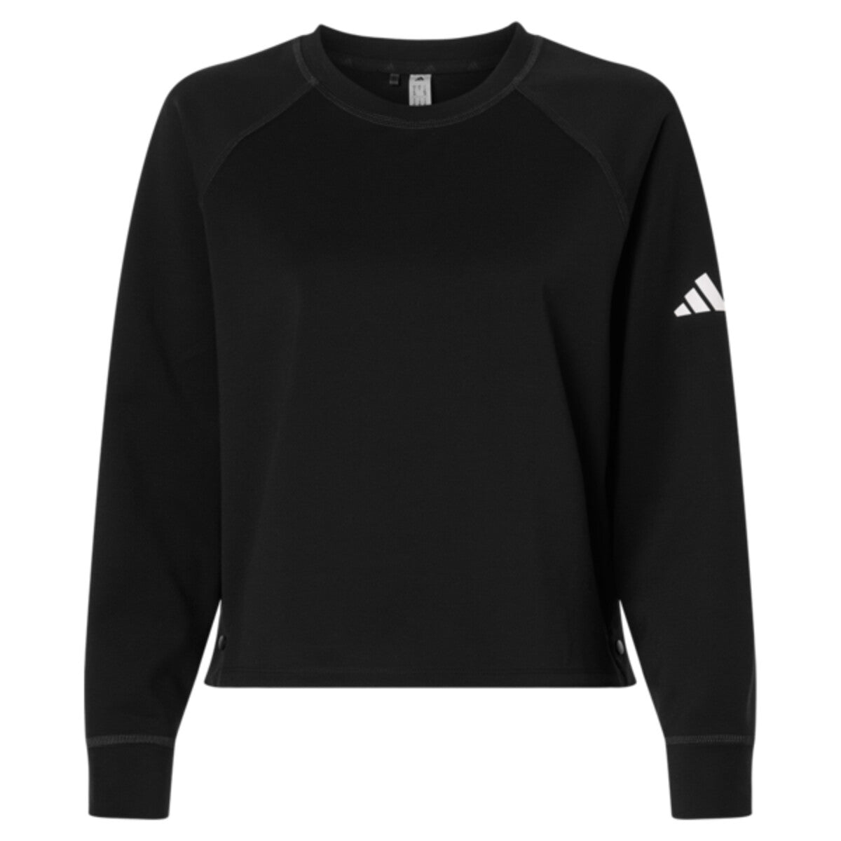 Adidas A1014 - Women's Beyond Side-Snap Crewneck Sweatshirt - Black