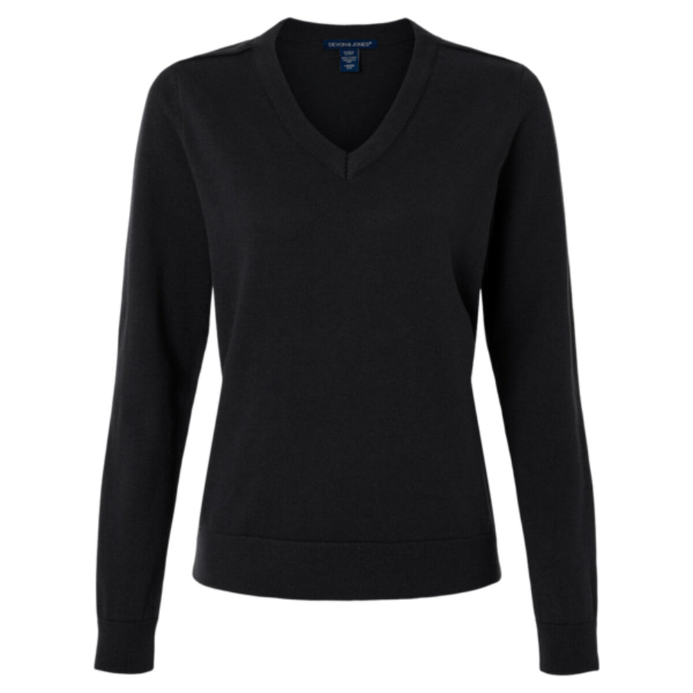 Devon & Jones DG445W - Women's New Classics V-Neck Sweater - Black
